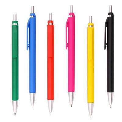 China Manufacture normal hot sale solid colorful ballpoint pen favor plastic ballpoint pens with logo printed pen for sale