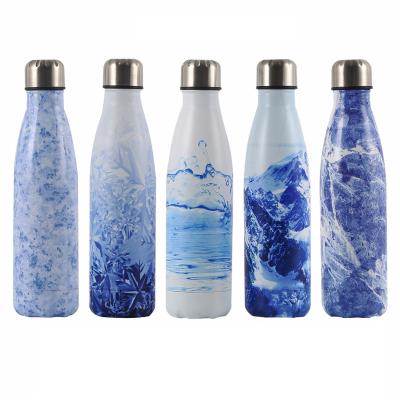 China Wholesale 304 stainless steel vacuum cola bottle viable paint dye printing outer vacuum sports bottle with lid for sale