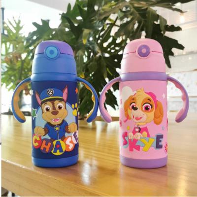 China 316 Cartoon Viable Creative Kids Insulation Cup Cute Kindergarten Baby Bounce Cover Double-Use Drinks Cup With Double Ears for sale