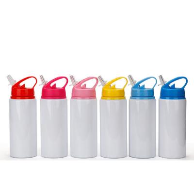 China Wholesales Sustainable White Custom Printing Sports Aluminum Water Bottle 600ml for sale