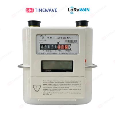 China Contador de gas LoRaWAN de pantalla LCD con función de prepago para lectura y control remoto en venta