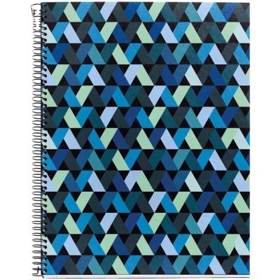 China Printed A4 Cardboard Cover Spiral Notebook Color Pages Notebook 4-Subject for sale