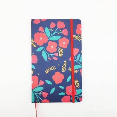 China Custom Printing Hardcover Hardcover Book Notebook with Rubber Band Lined Notebook for sale