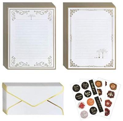 China Customized Lined Stationery Paper And Envelopes Stationery Set Set for sale