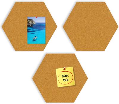 China Self Adhesive DRAWING BOARD Hexagon Cork Board Memo Board Bulletin Board for Classroom or Office Home for sale