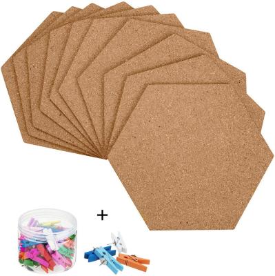 China DRAWING BOARD Self Adhesive Cork Board Tiles Mini Wall Bulletin Boards with 50 Multicolor Push Pins for sale