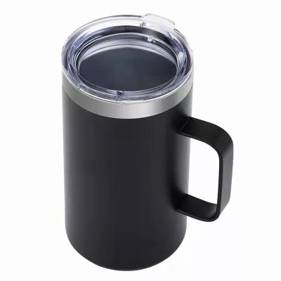 China Stocked low moq factory direct black stainless steel 20oz black tumbler cheap price drinks with handle for sale