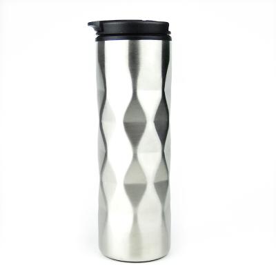 China Stored Design Round Shape Metal Personal Inner Plastic Outer Coffee Mug With Engrave Draft for sale