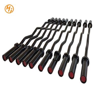 China Fitness Steel Running Equipment Black Barbell Bars 2.2m 1.2m 1.5m for sale