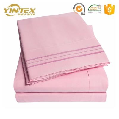 China Durable Egyptian Cotton Quality 4pc King Microfiber Bed Sheet Set for sale