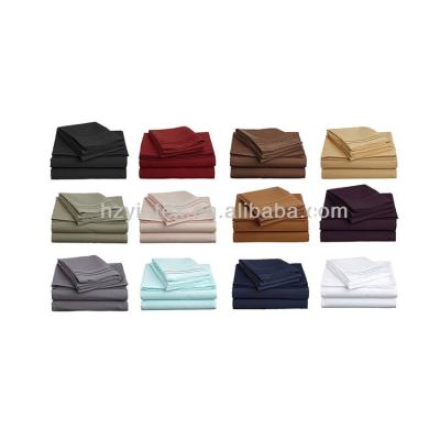 China Simply American 100% Polyester 90gsm Size Microfiber Bed Sheet Set for sale