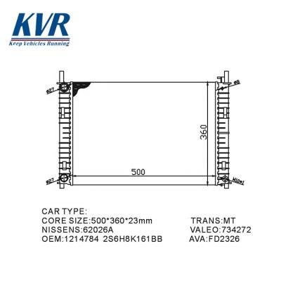 China plastic and aluminum cooling radiator forFORD aluminum cooling RADIATOR OEM 1214784 2S6H8005BB 1206550 2S6H8K161BB for sale