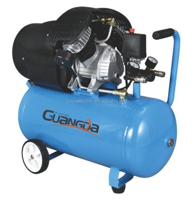 China Double Cylinder Drict Driven guangda Lubricated 50 Liter Air Compressor for sale