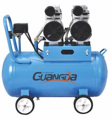 China 50L Double Cylinder Oilless Oilless Air Compressor GDG50-750X2 for sale