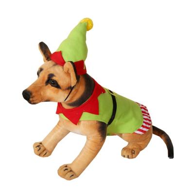 China Normal Wholesale Christmas Decorations Cute Dog Clothes Santa Hat Christmas Costume for sale