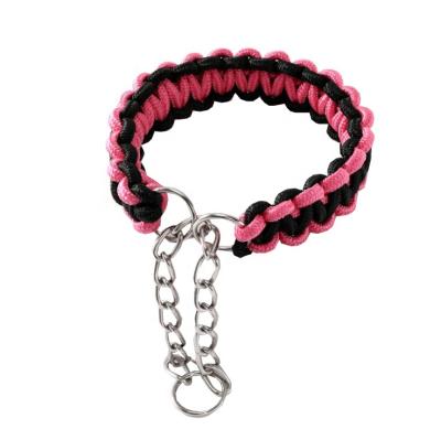 China Wholesale P Padded Chain Nylon Pet Collar Netting With Cutom Pet Collar for sale