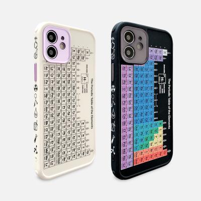 China Shockproof Chemistry Table of Elements Periodic Phone Case for iPhone 13 13pro 13promax 12 12 pro 7 8 6Plus Max Xr X Xs Max for sale