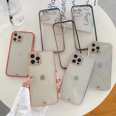 China Wholesale Shockproof Electroplating Transparent TPU Camera Protective Lens Phone Case For iPhone 13 pro max max 13 pro 12 pro 11 xs xr for sale