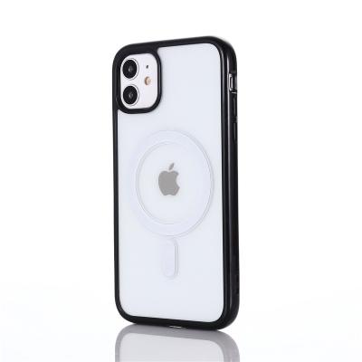 China 2022 New Arrival Shockproof Magnetic Shockproof Cover For Magsafe Wireless Charging Clear Phone Case For iPhone 13 PRO max 12 PRO 11 XS max for sale