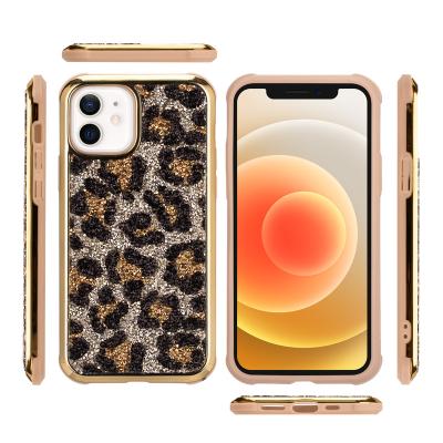 China Blink Glitter Rhinestone Shockproof Phone Case For iPhone 11 12 pro X Max XR XS 7 8 Max Plus SE2020 2 in 1 Shockproof Bumper Back Cover for sale