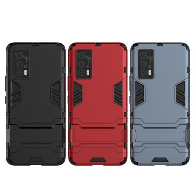 China Armor Shockproof Ring Holder Shockproof Case For VIVO X23 V11 Y97 Y83 Y67 Y66 X9 X9S Soft Hybrid Magnetic Hard PC TPU Back Cover for sale