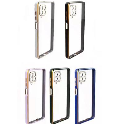 China Luxury Chrome Plated Phone Case For Samsung Galaxy S21 S22 A12 A22 A50 A33 A53 M31 M32 Soft Clear Cover DK031 for sale