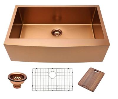 China Without Factory New Design Rose Gold Small Single Sink Kitchen Faucet Stainless Factory Wholesale Price for sale