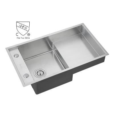 China Without Faucet Hot Selling 304 Stainless Steel Countertop Portable Square Kitchen Sink for sale