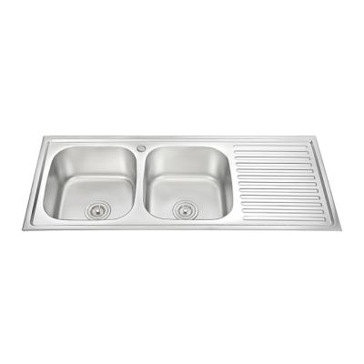 China Without Faucet Foshan 316 304 SS Inox Hand Wash Undermount Laundry Double Bowl Stainless Steel Kitchen Sink for sale