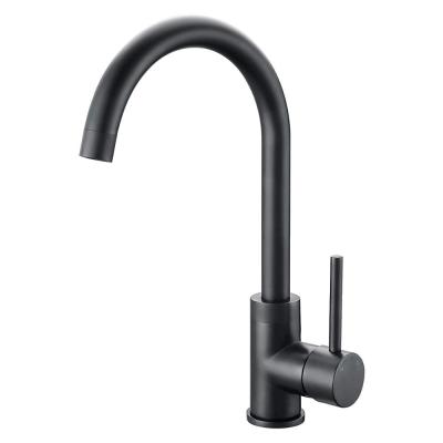 China Hot Water Stainless Steel Kitchen Thermostatic Mixer Matte Black Sink Faucet Faucets for sale