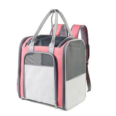 China Viable OEM ODM Customized Color Mesh Folding Breathable Pet Carrier Bag Cage Backpack for sale