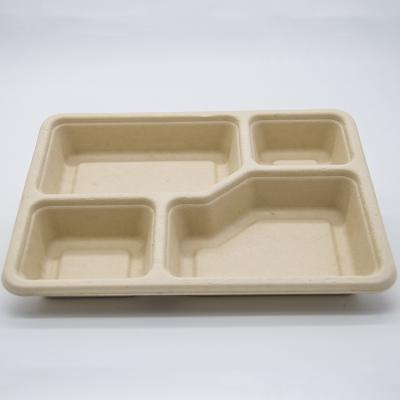 China Environmental Degradable Square Bamboo Fiber Fruit Tray Or Dish for sale