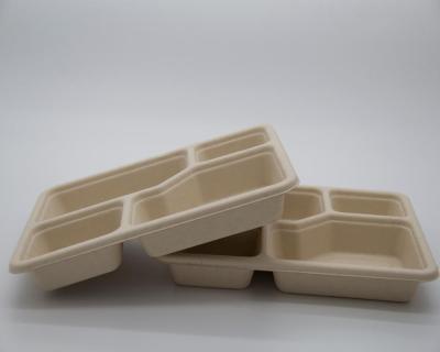 China Environmental Disposable Biodegradable Bamboo Fiber 700ML Packaging Box for sale