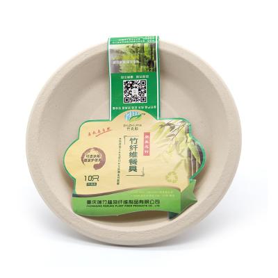 China Environmental Disposable Hot Selling Bamboo Fiber Round Plate 9inch for sale