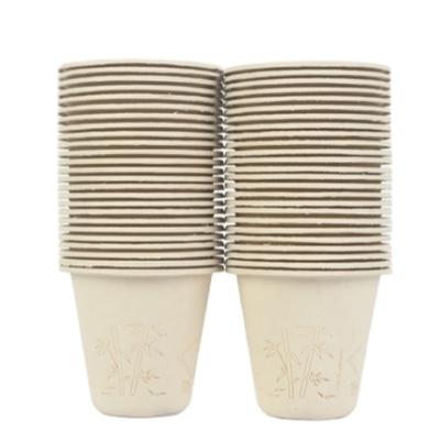 China Biodegradable In Stock Containers Tea Water Coffee Cup Bamboo Disposable Biodegradable Cup for sale