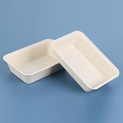 China Environmental Disposable Hot Selling Bamboo Fiber 500ml Bento Box for sale