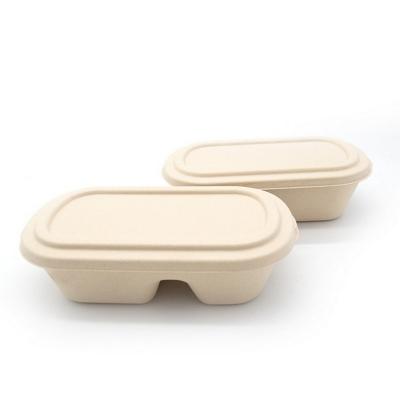 China Wholesale Disposable Fiber Biodegradable Bamboo Dinner Plant Disposable Food Container Set for sale