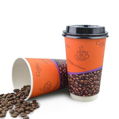 China Double / Ripple Paper Coffee Packaging Cup Wallpaper Printed Customized Disposable Single / Single Cup for sale