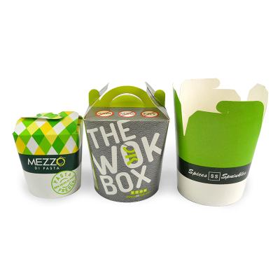 China Custom Printed Disposable Disposable Take Away Noodle Packaging Paper Food Container for sale