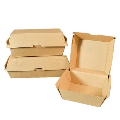 China Custom Printed Disposable Foldable Printing Disposable Hamburger Box for sale