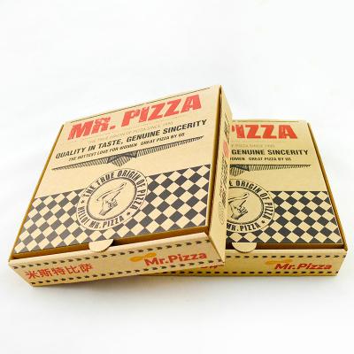 China Disposable Manufacturer Supplies Kraft High Strength E-watt Pizza Boxes for sale