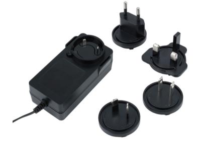 China Universal 1A Power Adapter with Interchangeable Plugs Male DC Connector 100-240V Input Voltage for sale