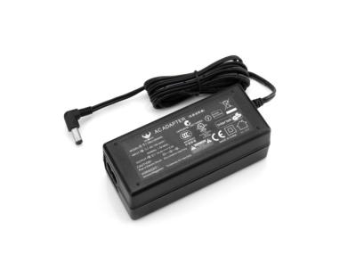 China Black ABS Desktop Power Adapter 19V Output Voltage CE/FCC/RoHS Certified Slim Design for sale