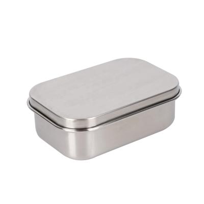 China Food Storage Finesse Food Grade Metal Food Container Small For Cake Sauce Nuts Snack Box Packaging 240ML for sale