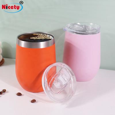 China Stainless Steel Sustainable Travel Finesse Double Wall Mug With Lid Thermos Coffee Mug Colorful Vacuum Mug 350ml for sale