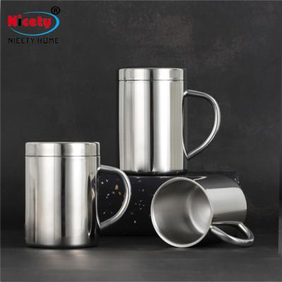 China FINESSE Custom Logo Stainless Steel Design Water Cup Coffee Cup Viable New Mugs With Lid for sale