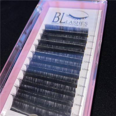 China Double Layer Natural Top Quality Long Eyelash Extensions .15 Box Private Label for sale