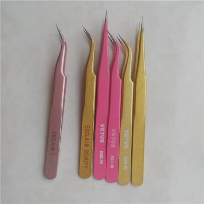 China High quality seller of eyelash lash extension tweezers for sale