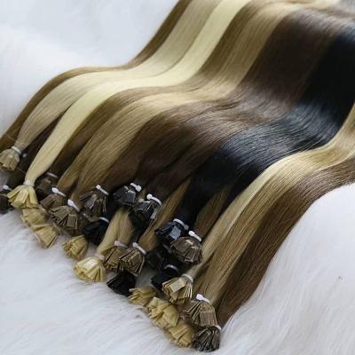 China Silky Straight Prebonded Hair Extensions Wholesale Russian Flat Tip Hair Extension for sale