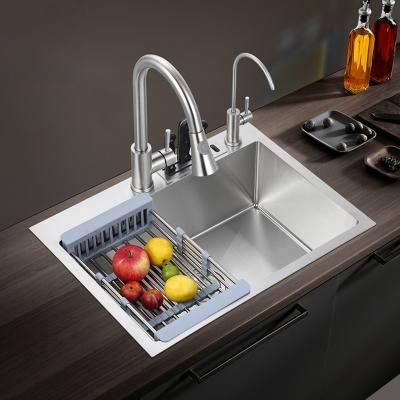 China With Faucet Factory Direct Customized Deep Bowl High Grade 304 Stainless Steel Single Kitchen Sink Cheap Price for sale